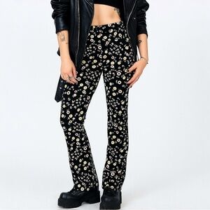 VINTAGE 80s MOSCHINO Floral Print Spell Out Pants